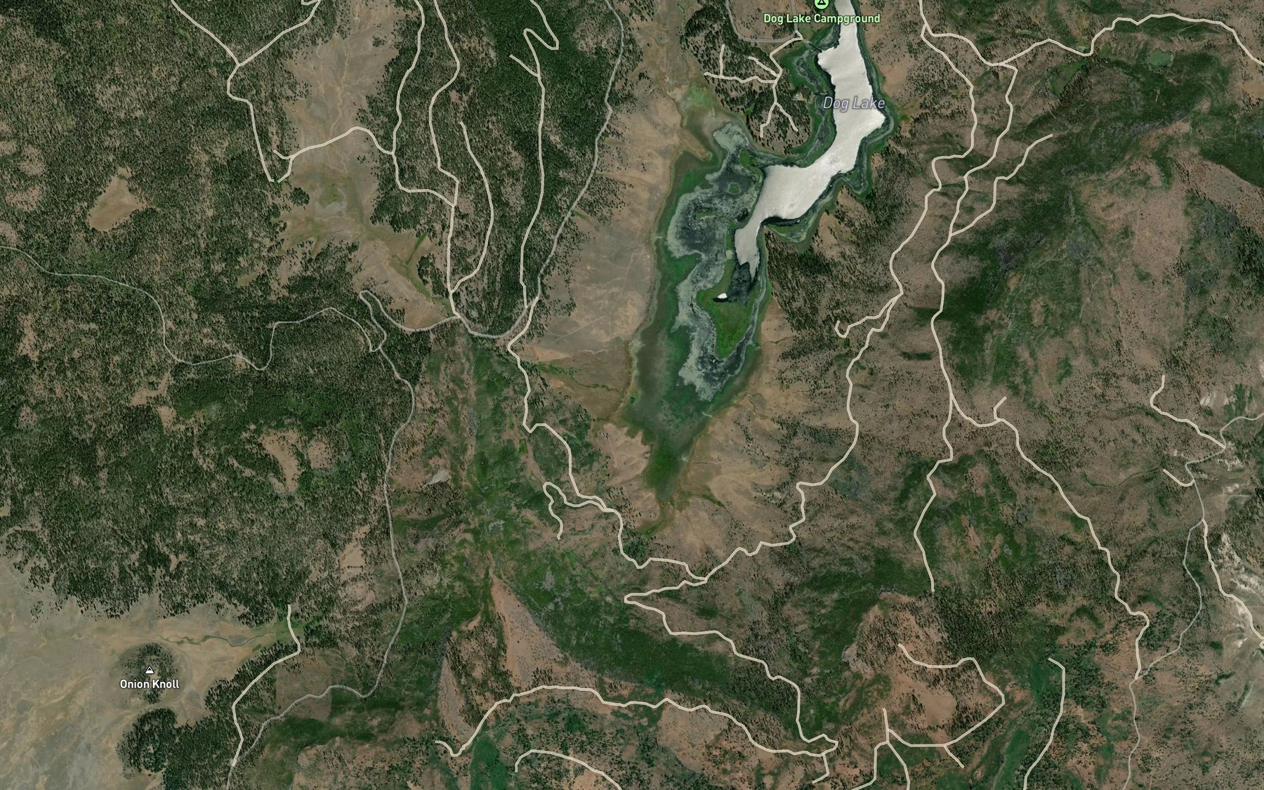 Satellite map of the Green Creek