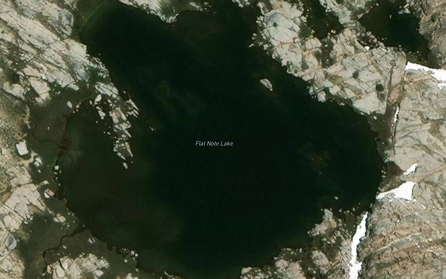 Satellite map of the Flat Note Lake