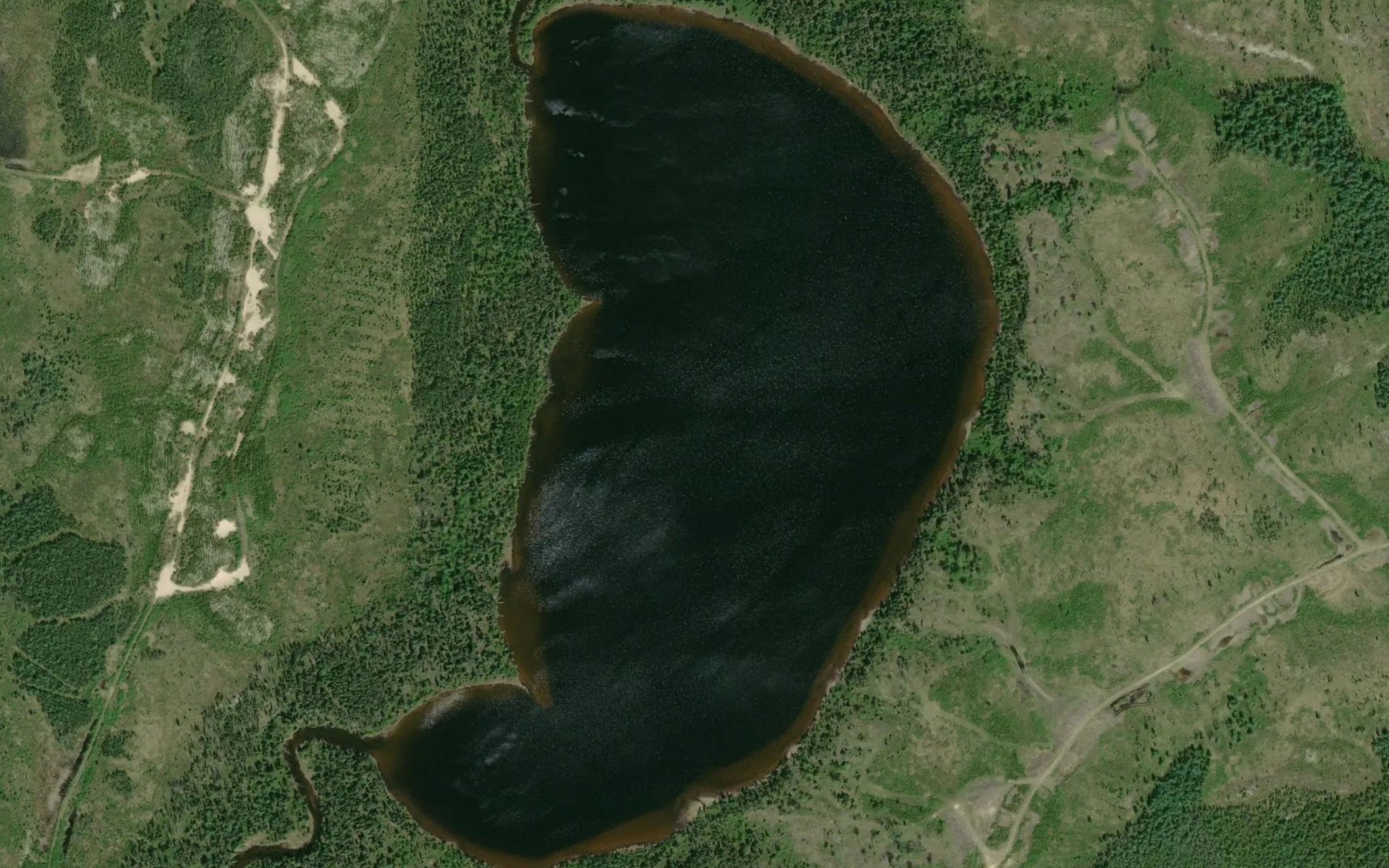 Satellite map of the Heinrich Lake