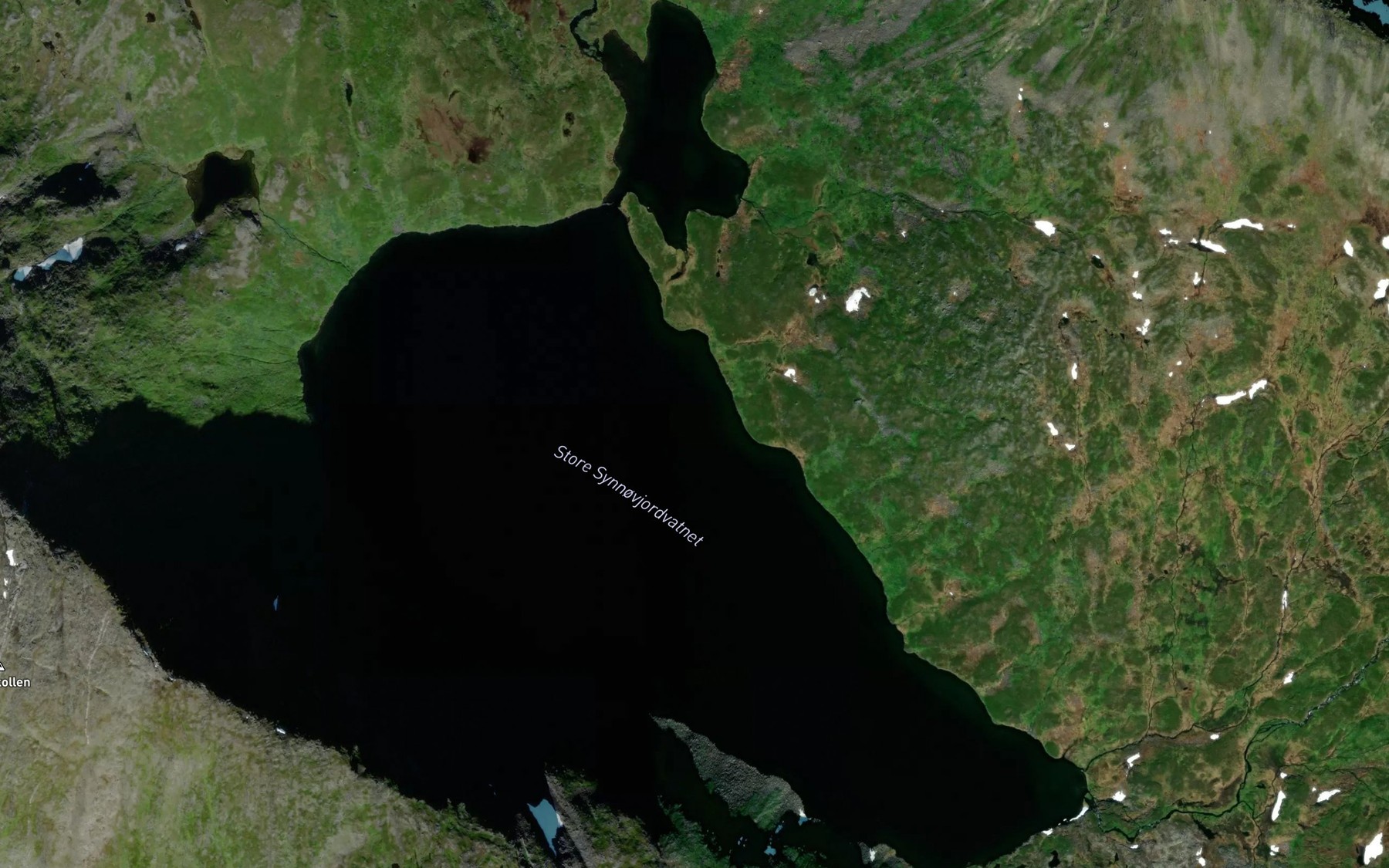 Satellite map of the Synnovjordvatnet