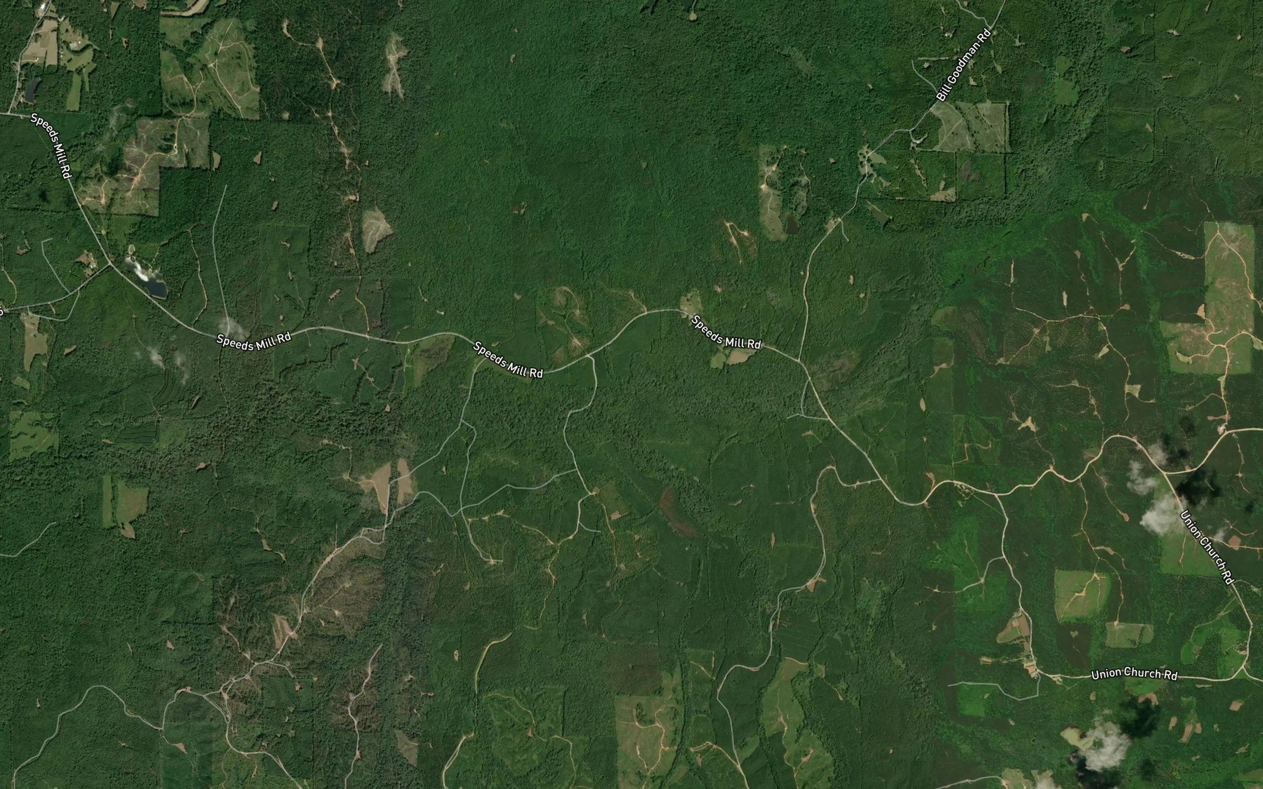 Satellite map of the Monkey Branch