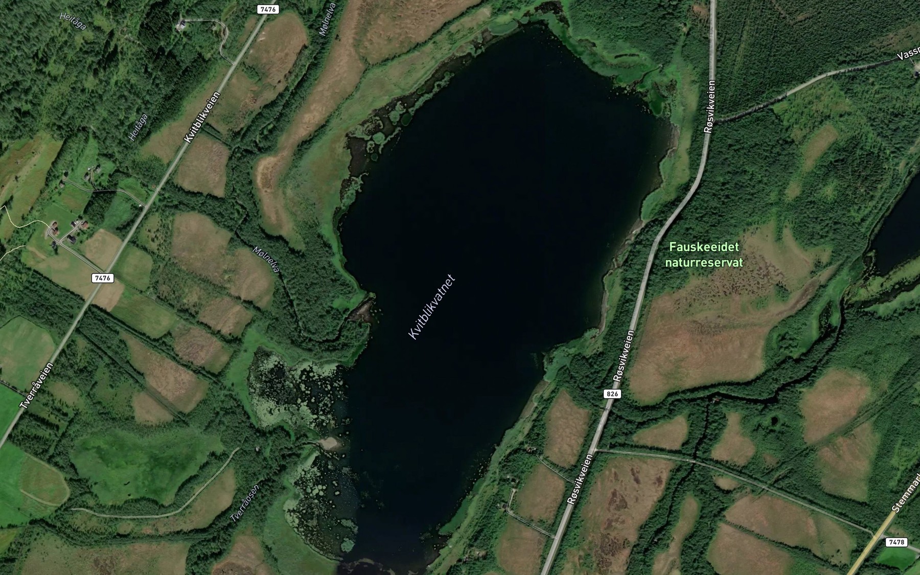 Satellite map of the Kvitblikkvatnet