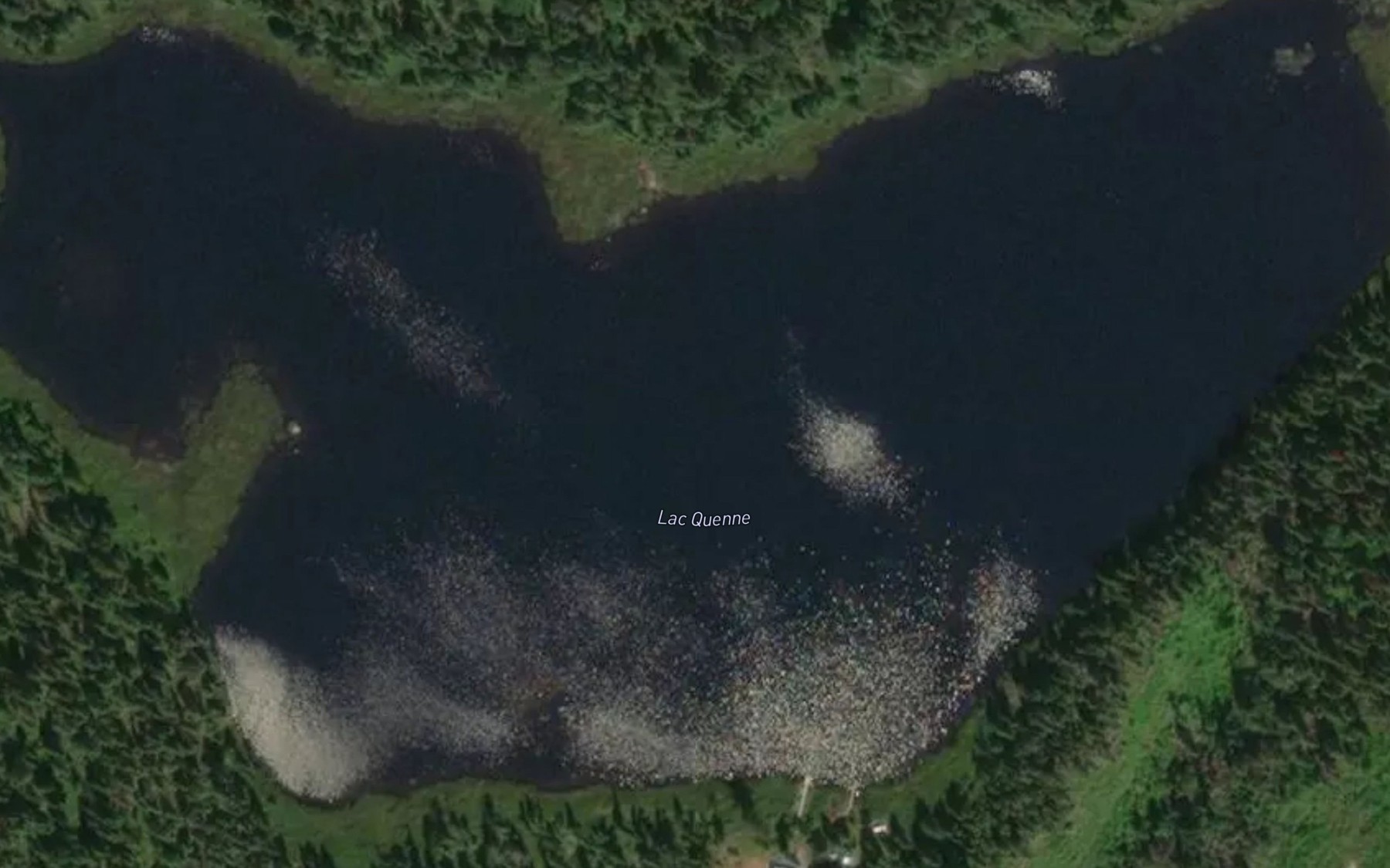 Satellite map of the Lac Quenne