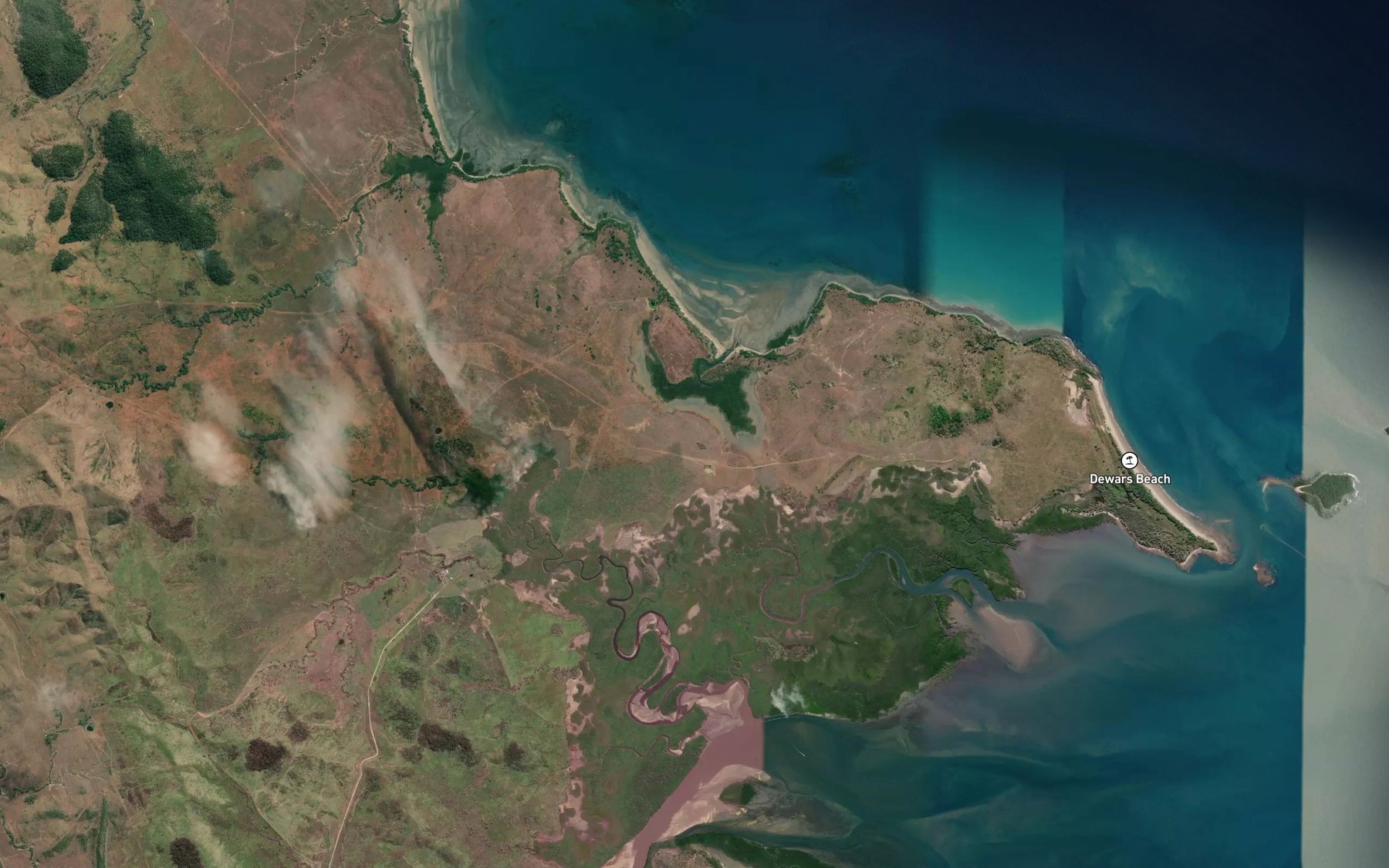 Satellite map of the Landing Creek