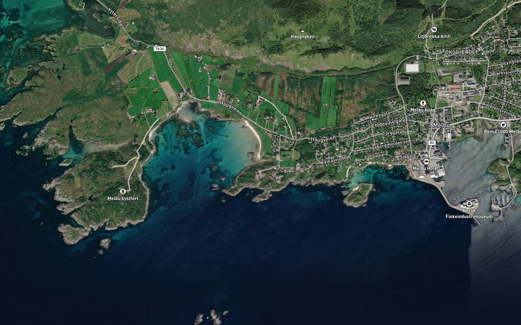 Satellite map of the Hersandbukta