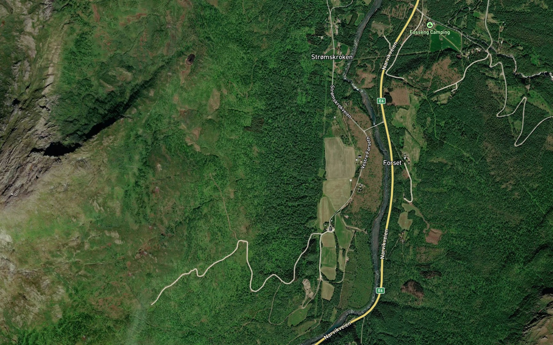Satellite map of the Kvernbekken