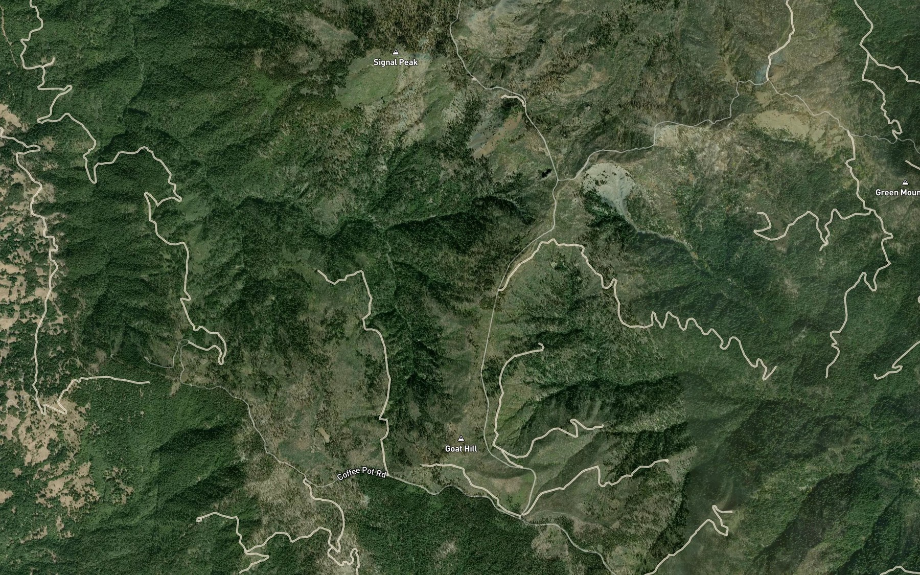 Satellite map of the Goat Spring