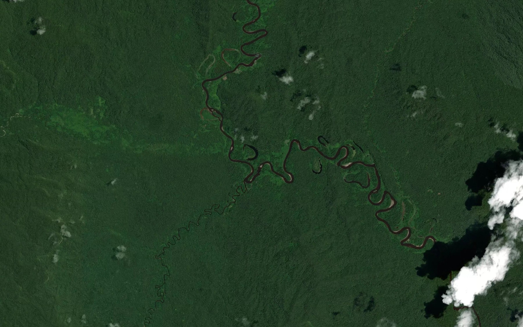 Satellite map of the Rio Shingatza