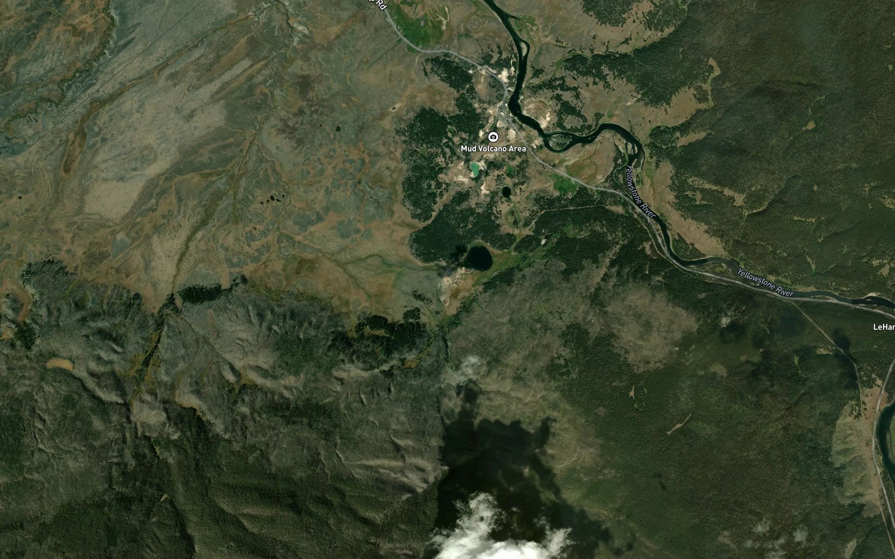 Satellite map of the Obsidian Pool