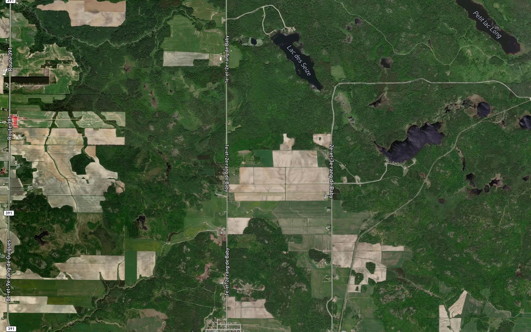 Satellite map of the Branche Rivest