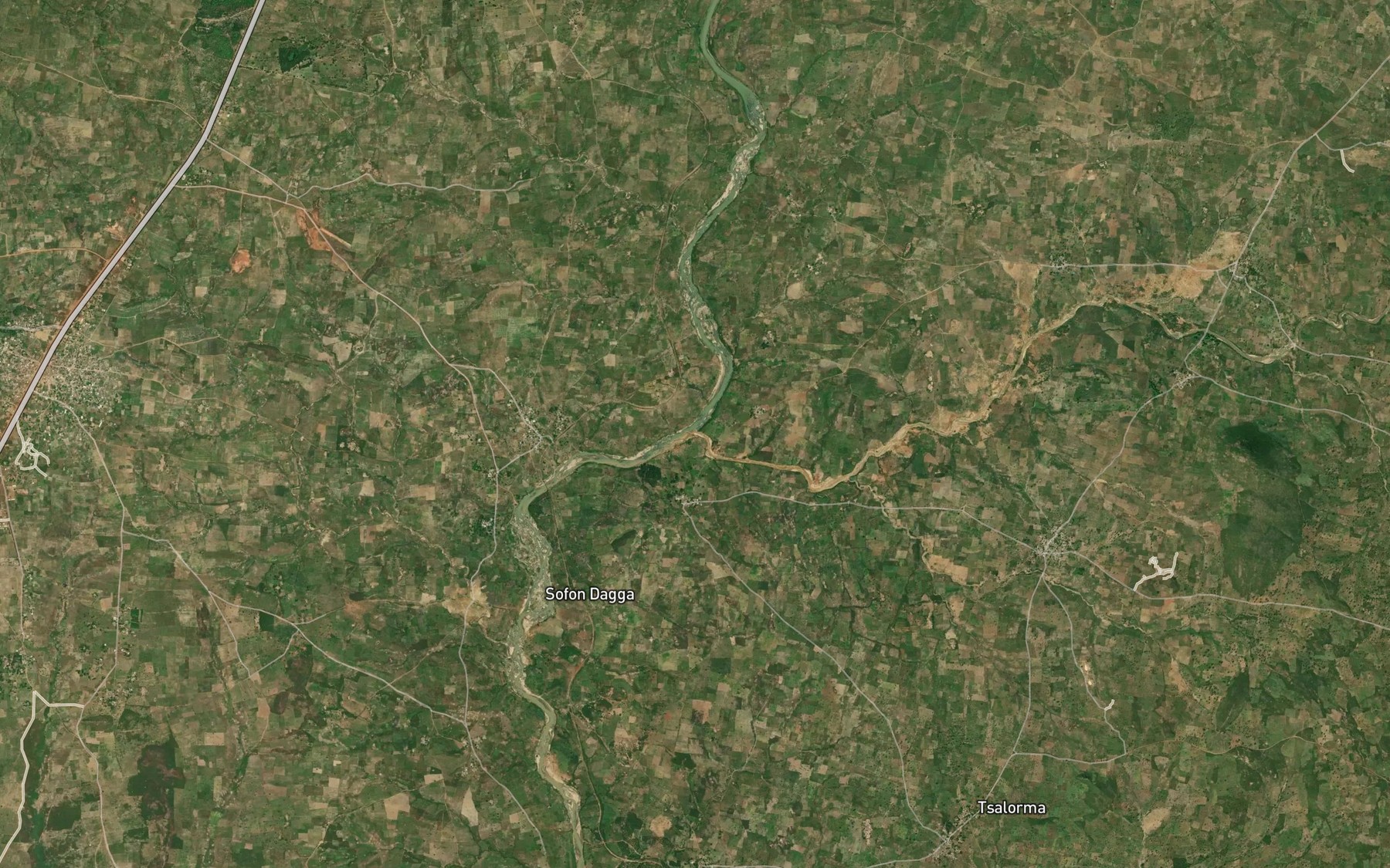 Satellite map of the River Maidna