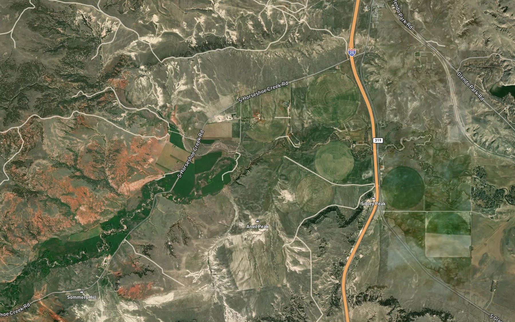 Satellite map of the Spring Creek