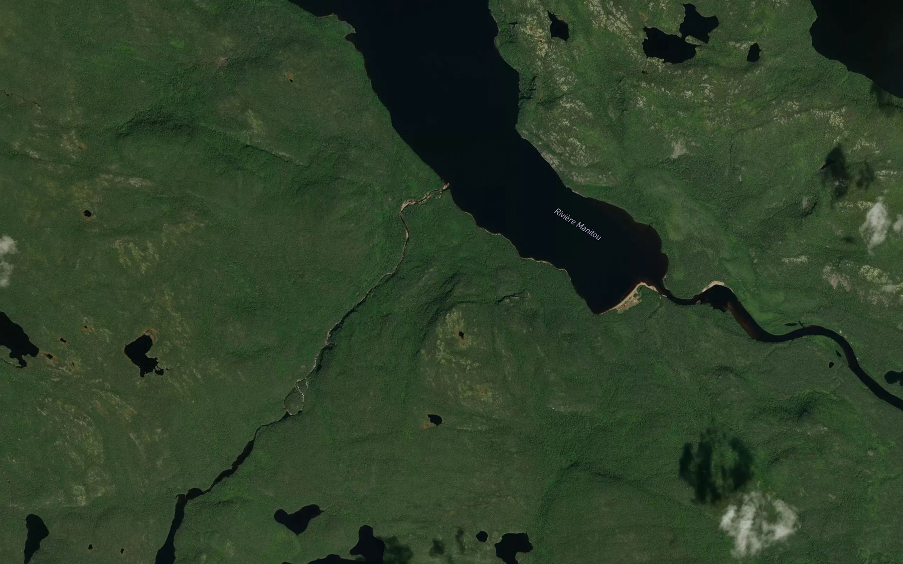 Satellite map of the Riviere a la Truite