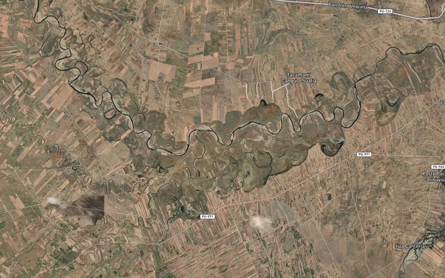 Satellite map of the Rio Conimayo