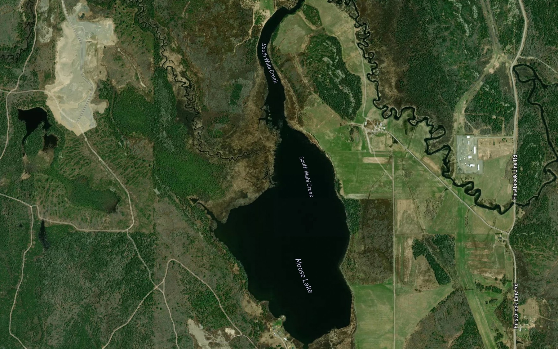 Satellite map of the Moose Lake