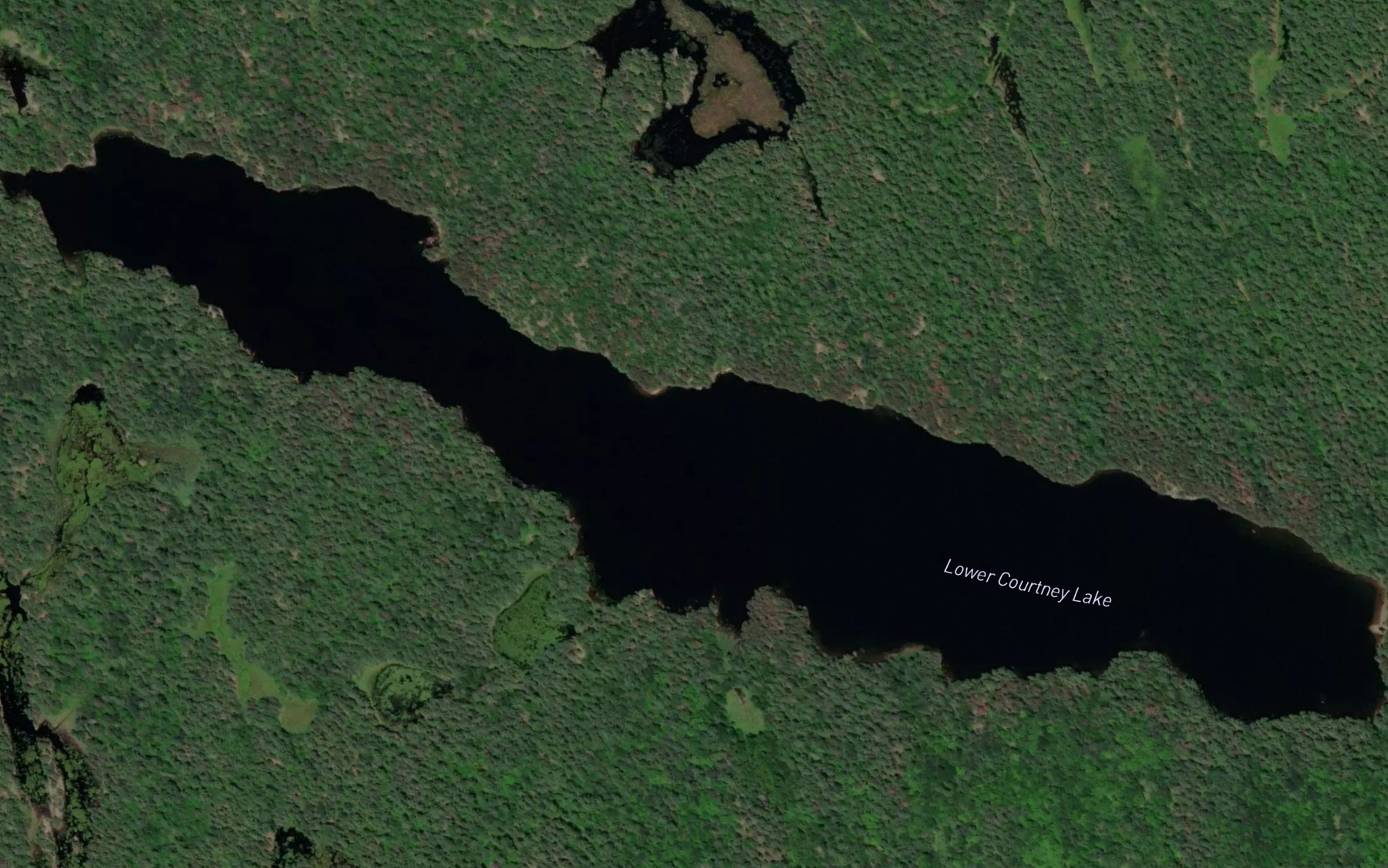 Satellite map of the Lower Courtney Lake