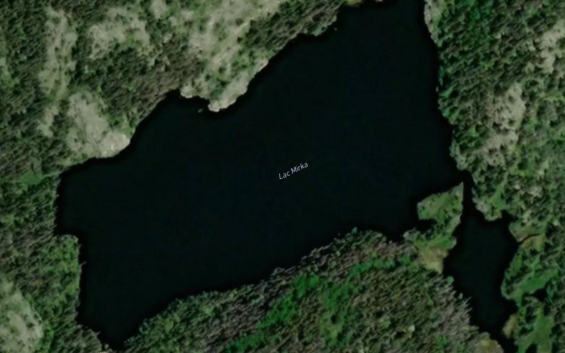 Satellite map of the Lac Mirka