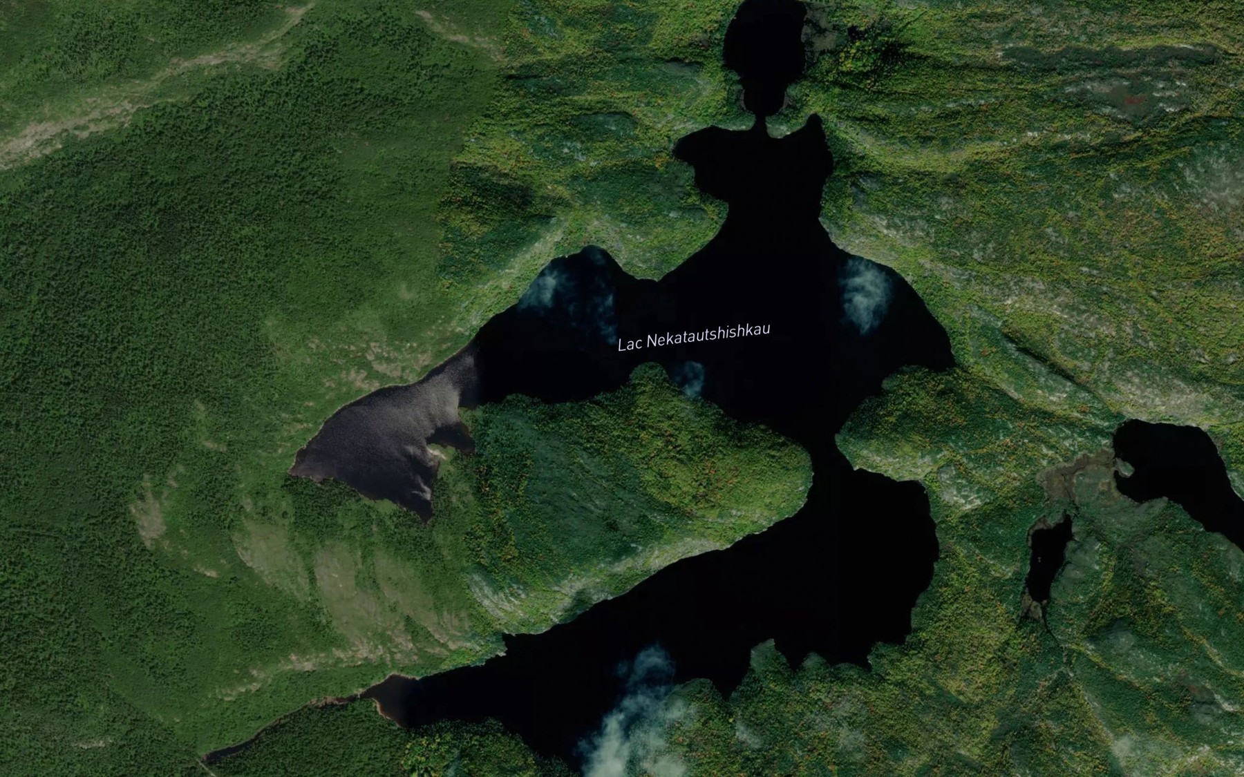 Satellite map of the Lac Nekatautshishkau