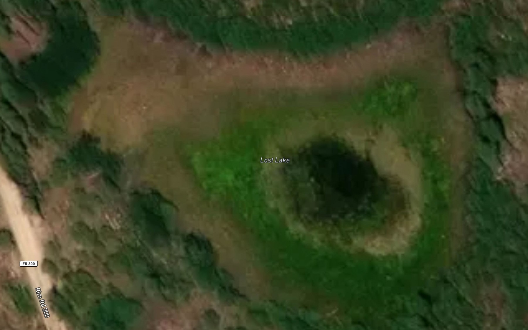Satellite map of the Lost Lake