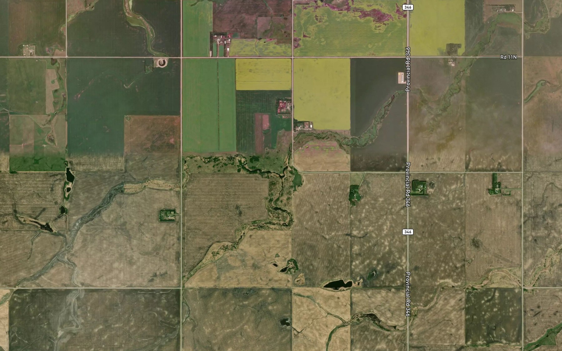 Satellite map of the Starke Creek