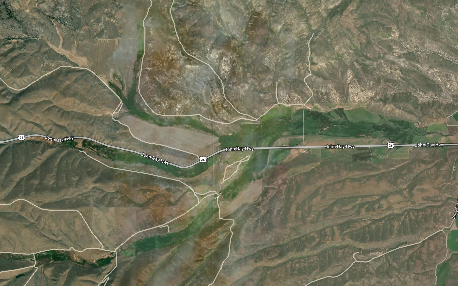 Satellite map of the North Willow Creek