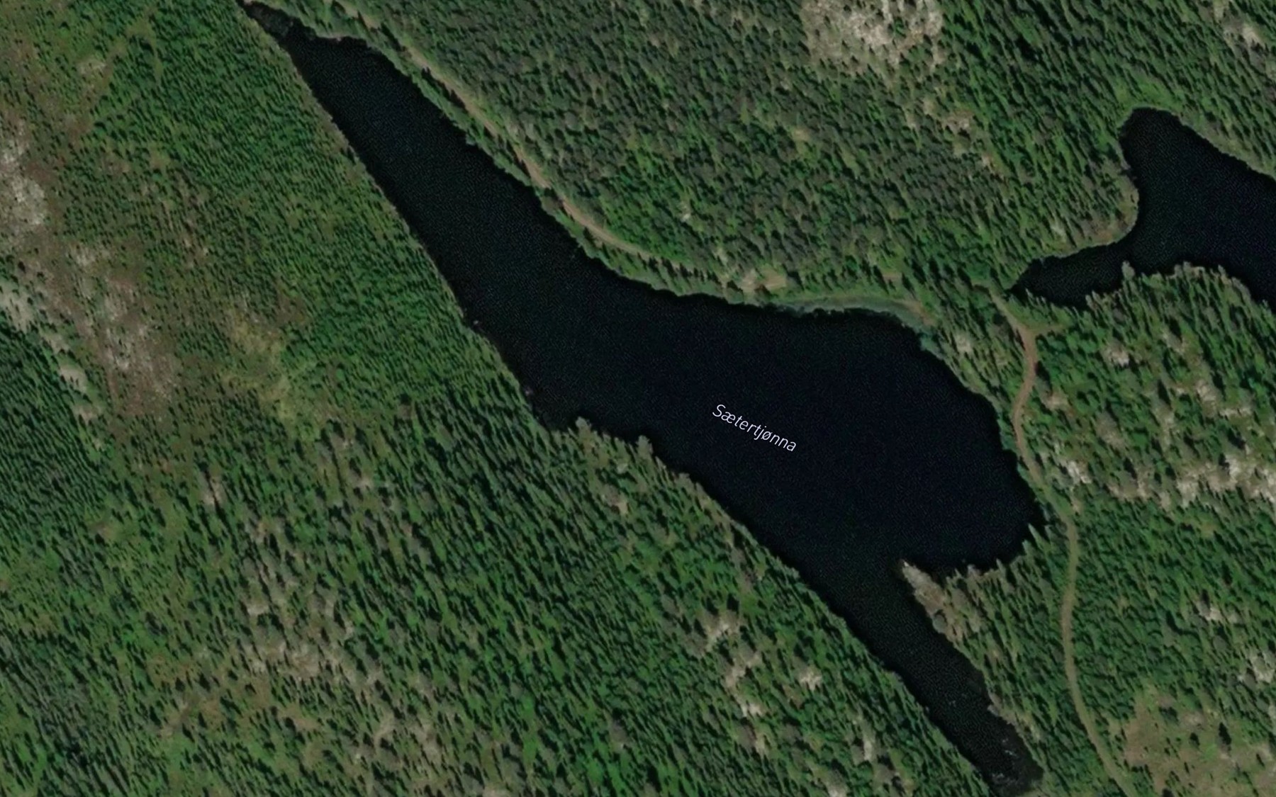 Satellite map of the Saetertjorna