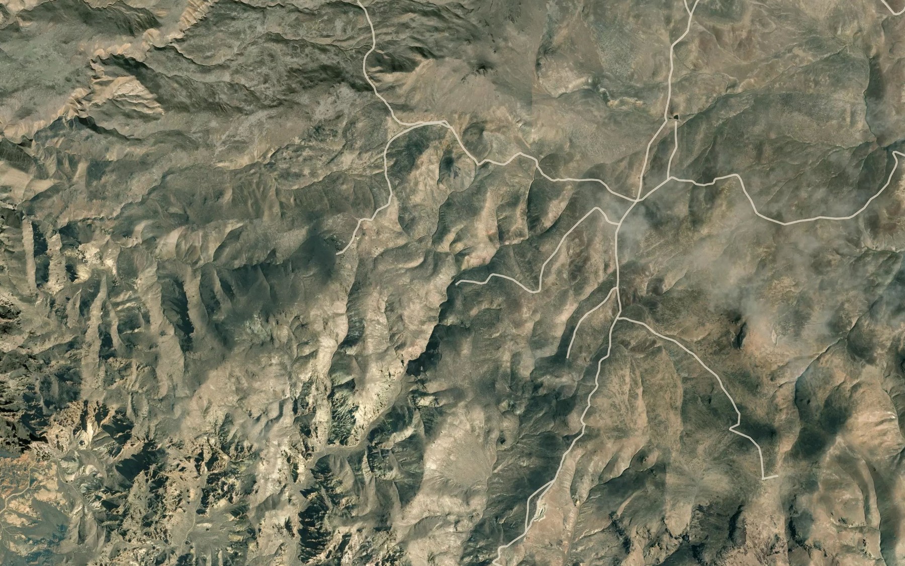 Satellite map of the Painted Canyon Reservoir