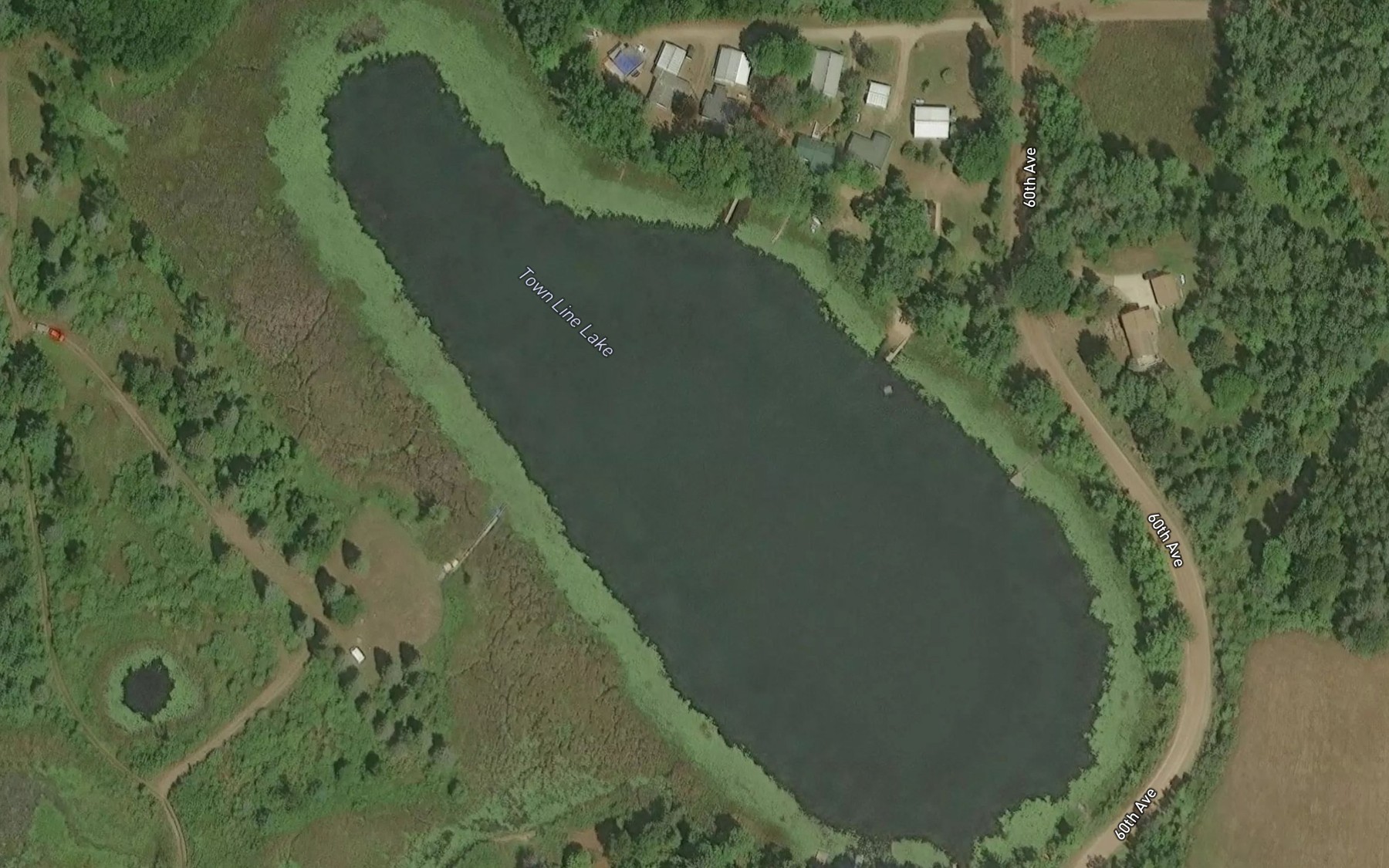 Satellite map of the Town Line Lake