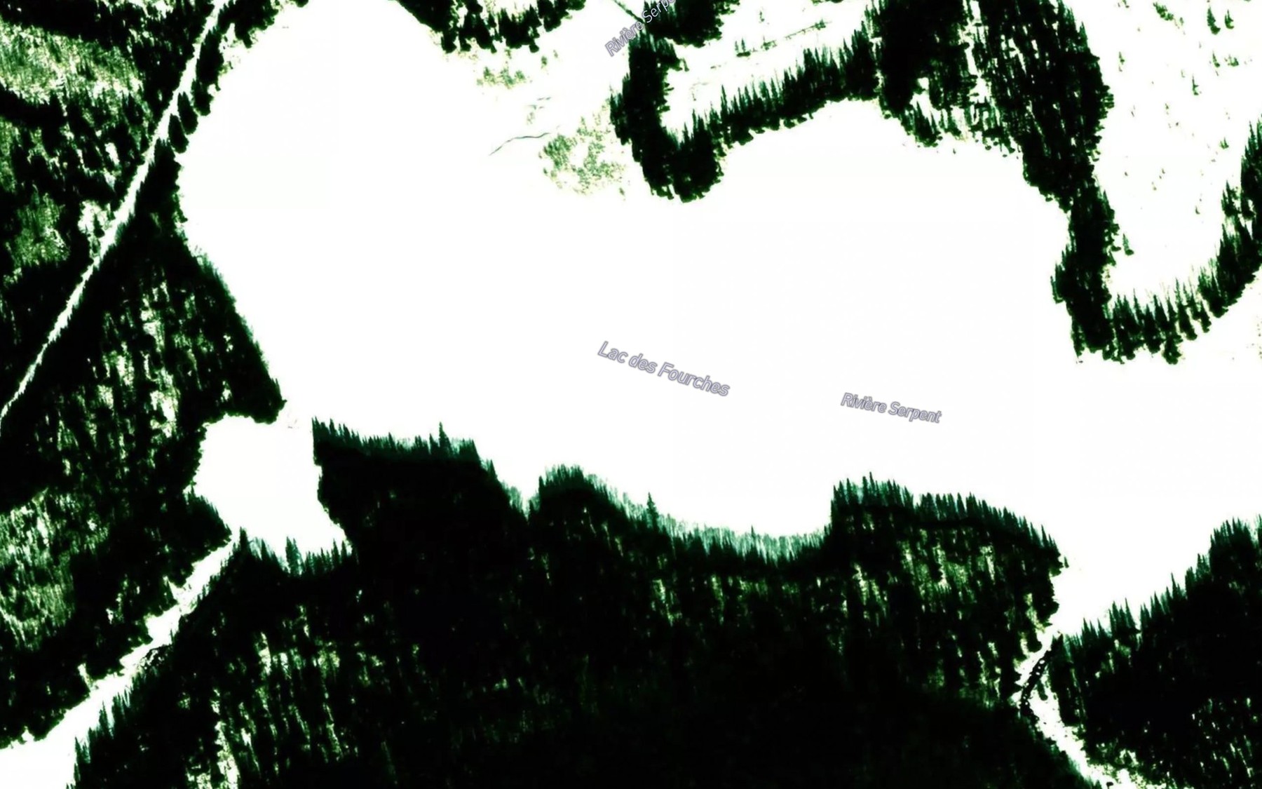 Satellite map of the Lac des Fourches
