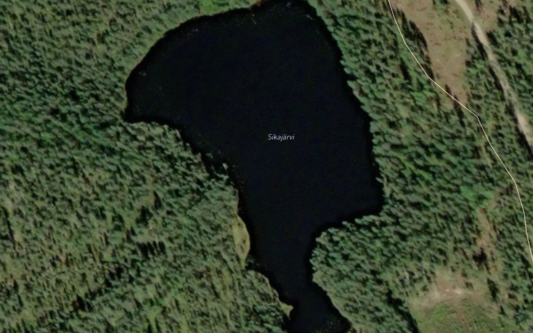 Satellite map of the Sikajarvi