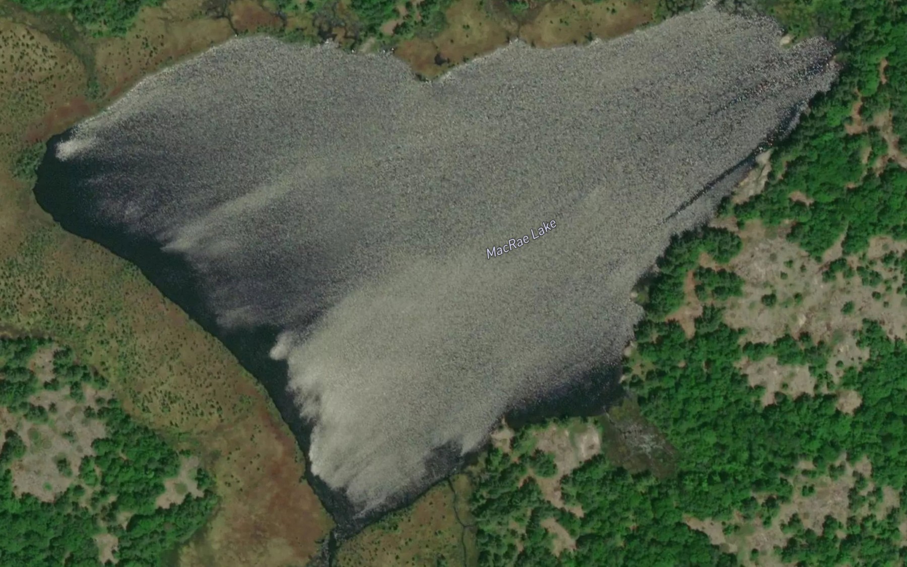 Satellite map of the MacRae Lake