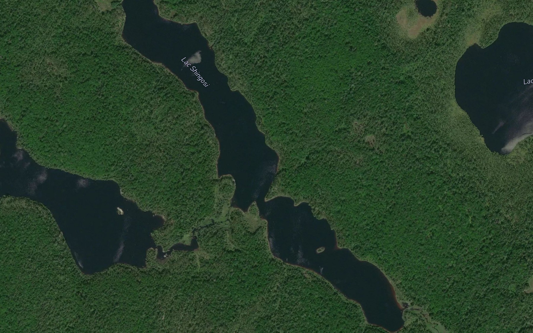 Satellite map of the Lac Shingosi