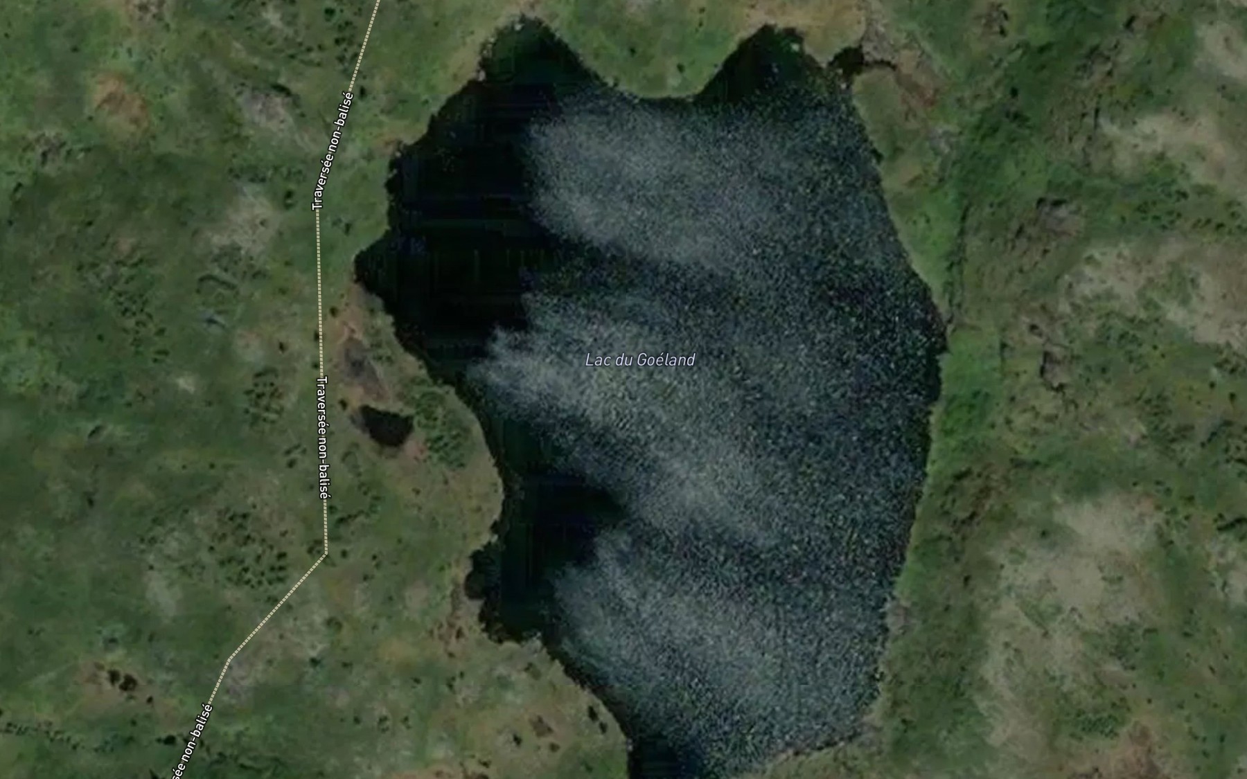 Satellite map of the Lac du Goeland
