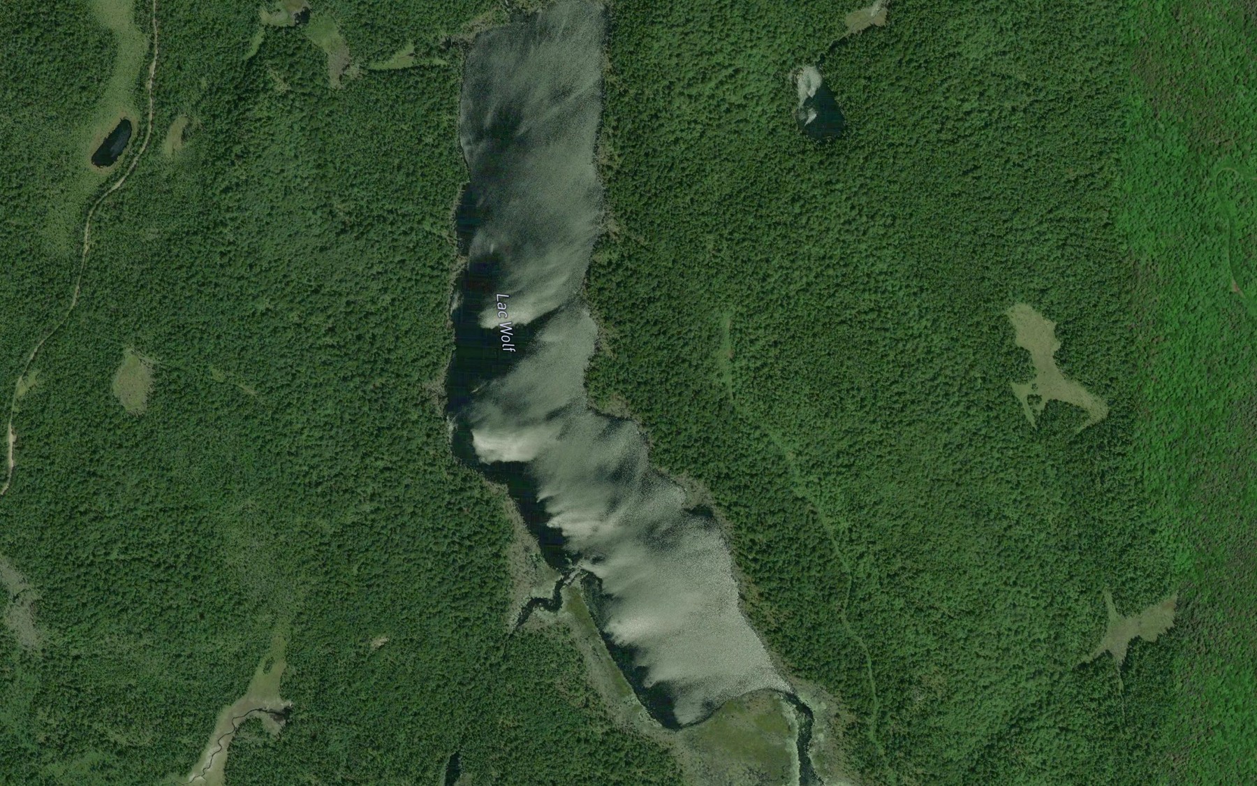Satellite map of the Lac Wolf
