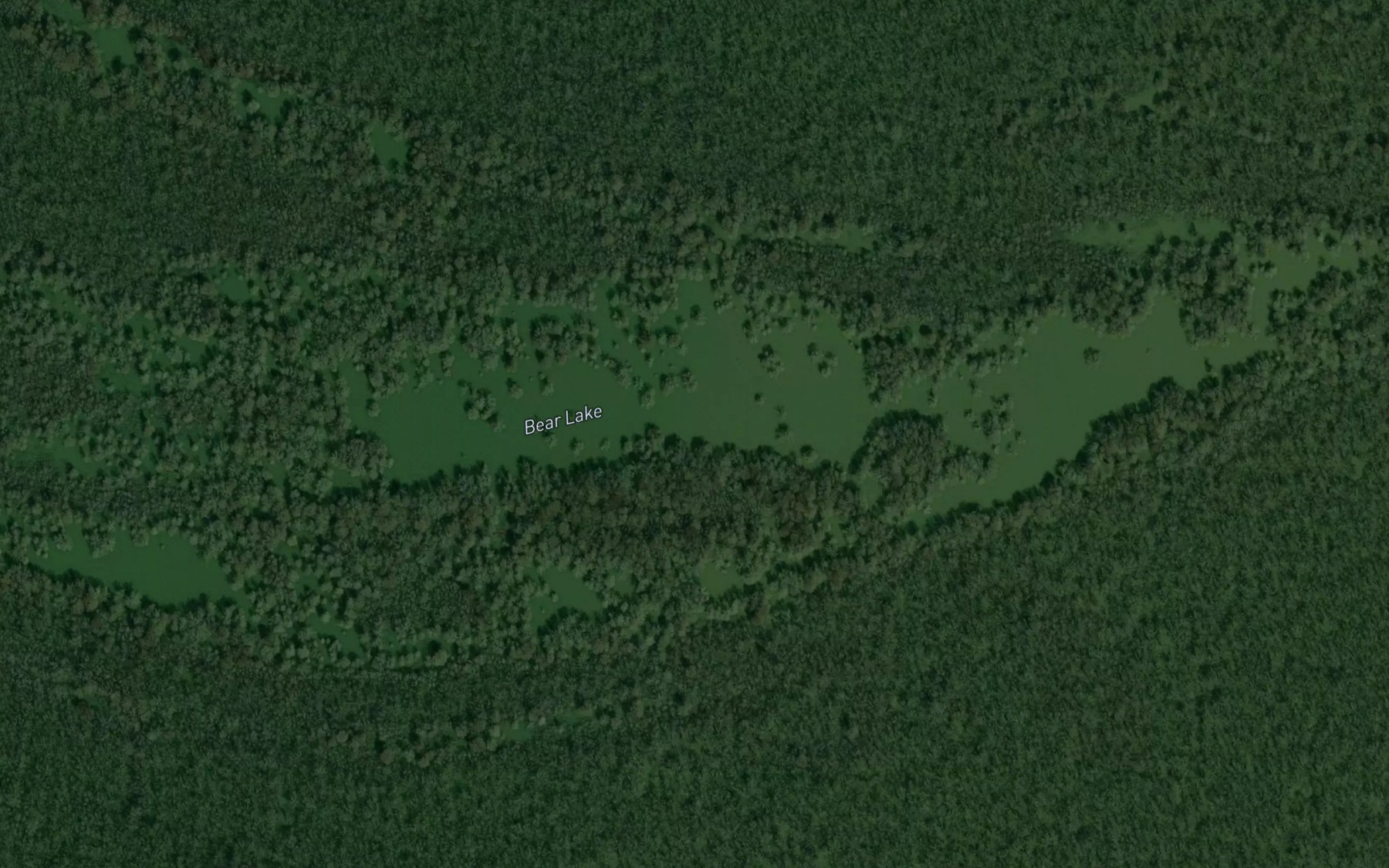 Satellite map of the Bear Lake