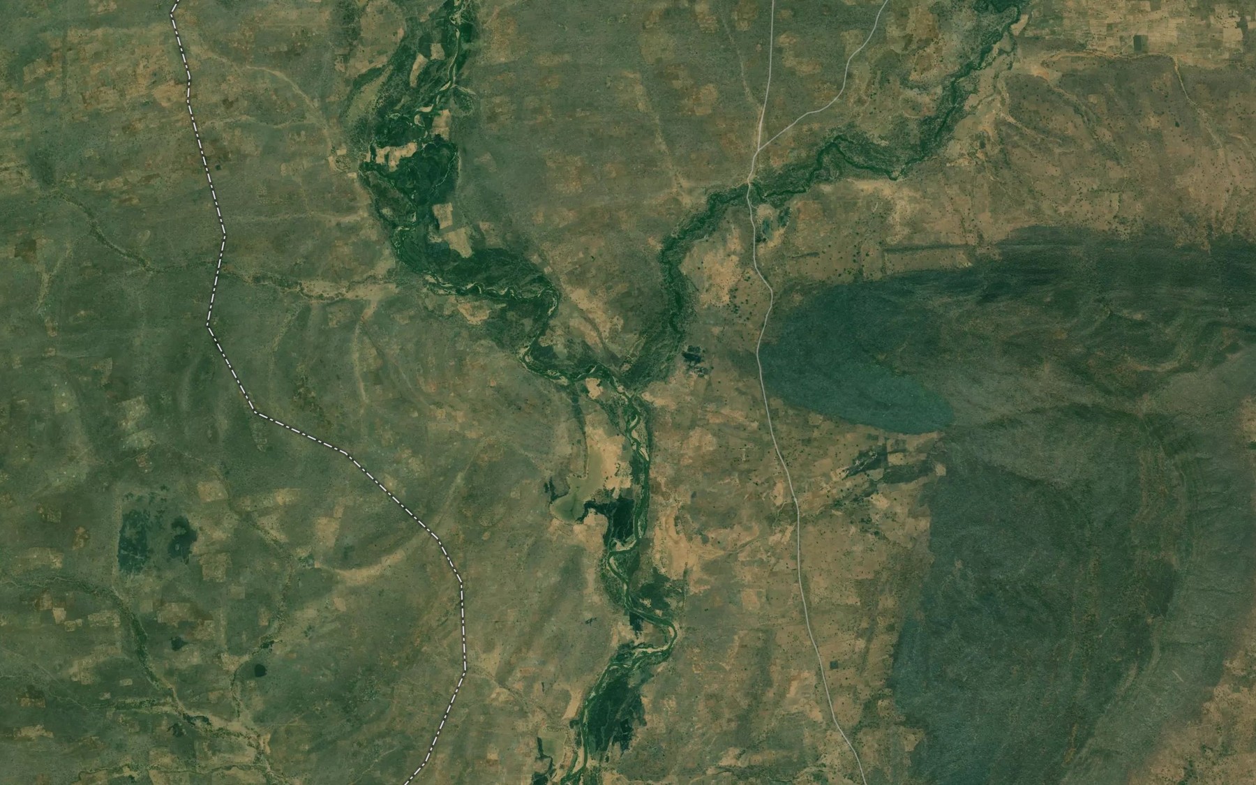 Satellite map of the River Jebjeb