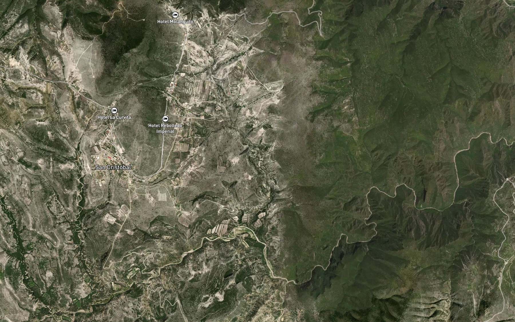 Satellite map of the Barranca Quinjua