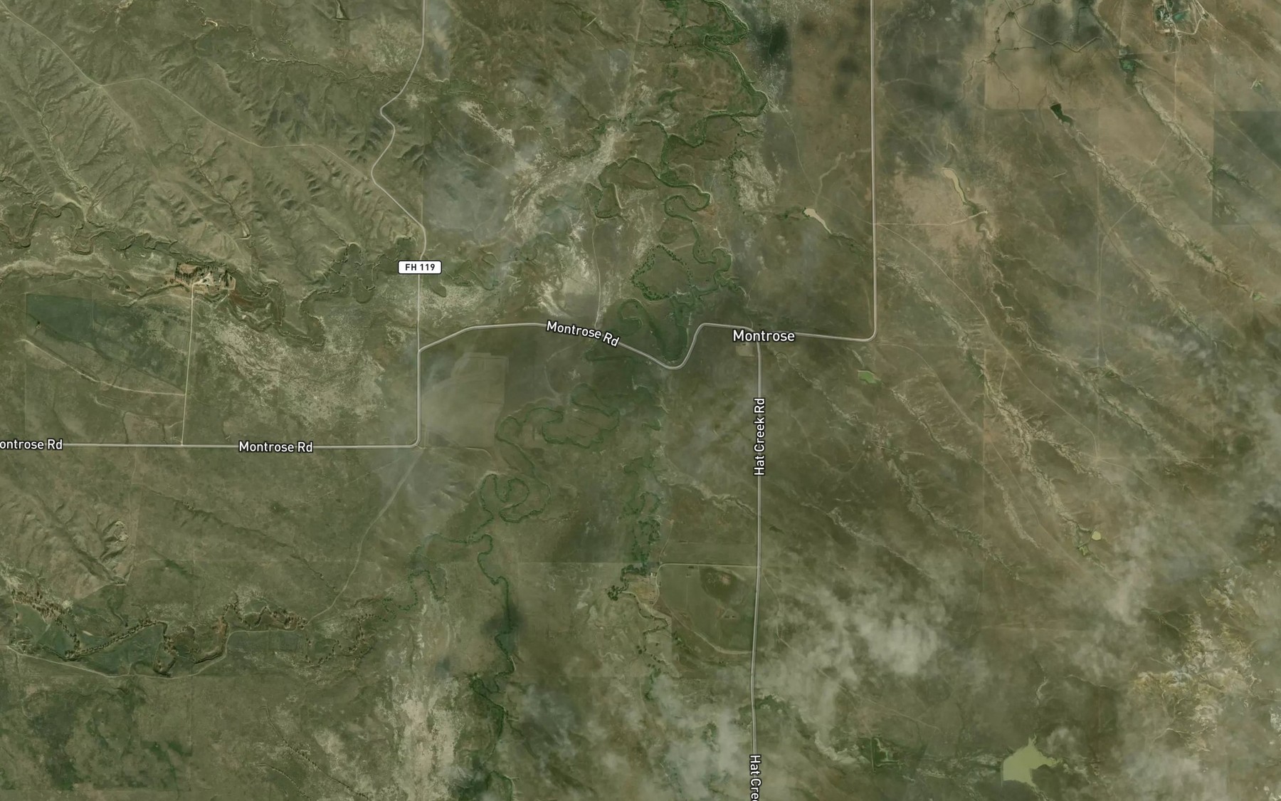 Satellite map of the Jim Creek