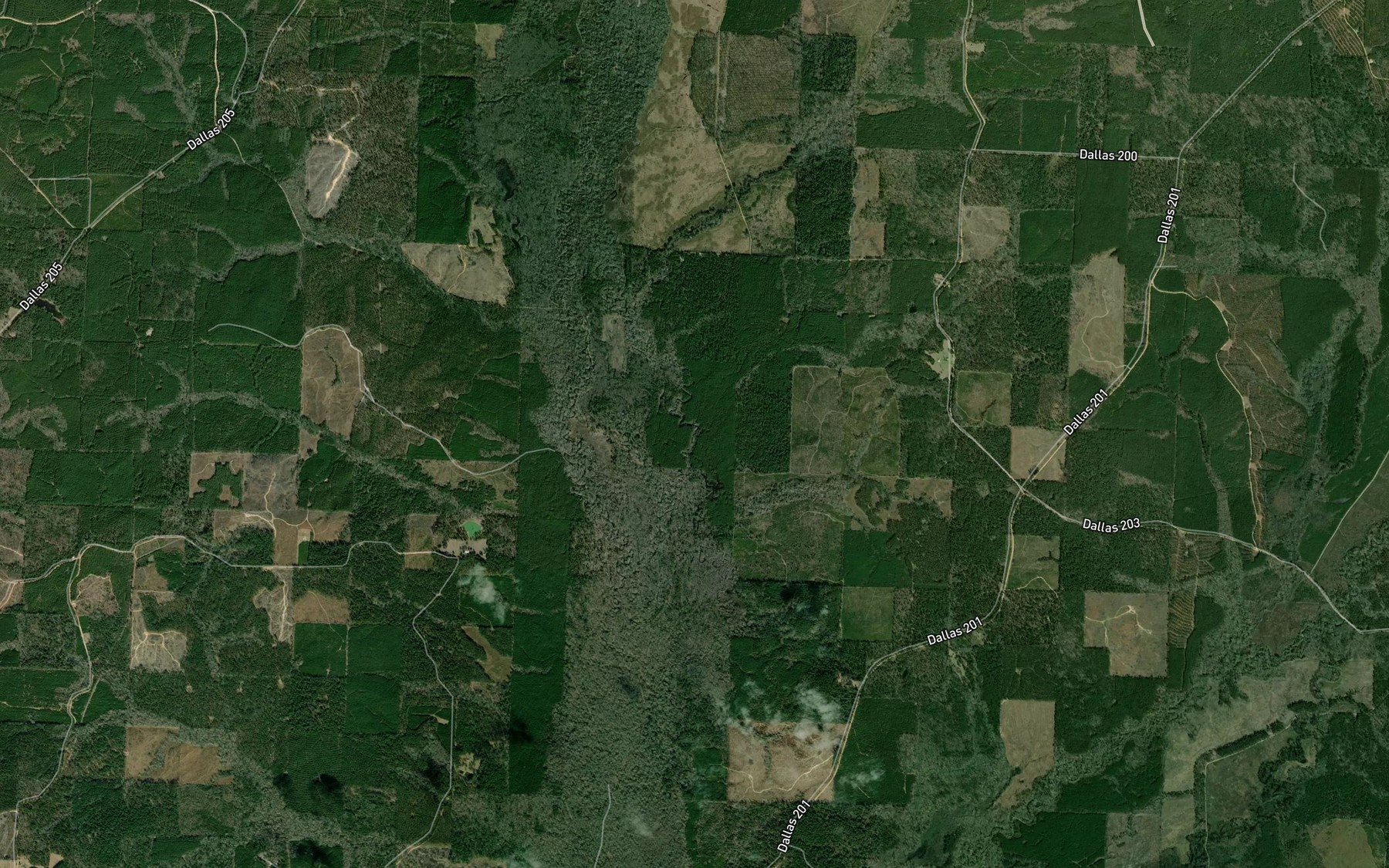 Satellite map of the Cooker Branch