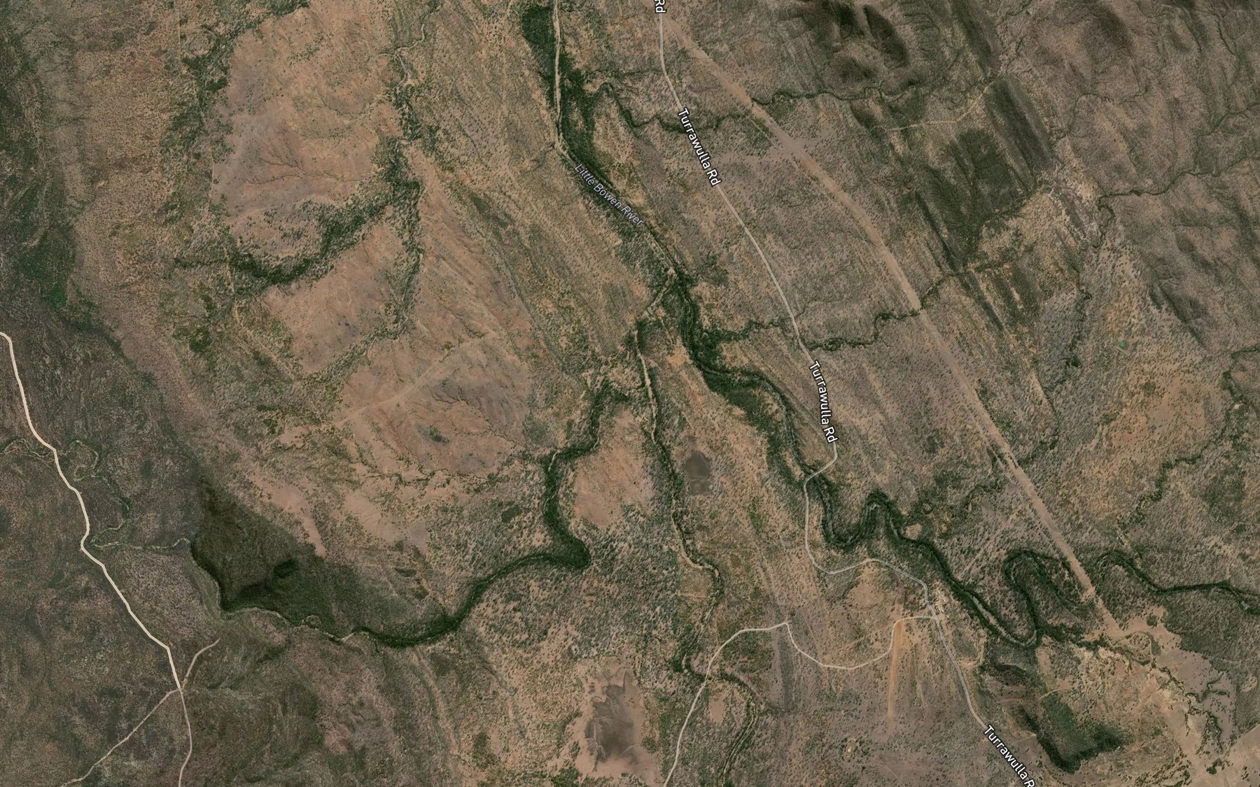 Satellite map of the Hazlewood Creek
