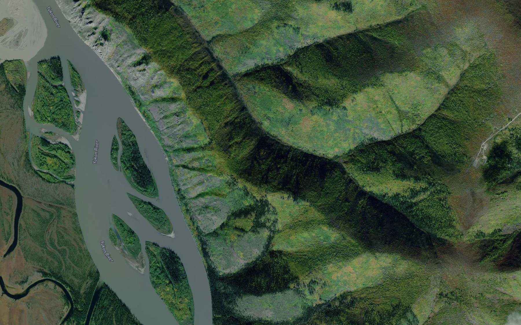 Satellite map of the White River