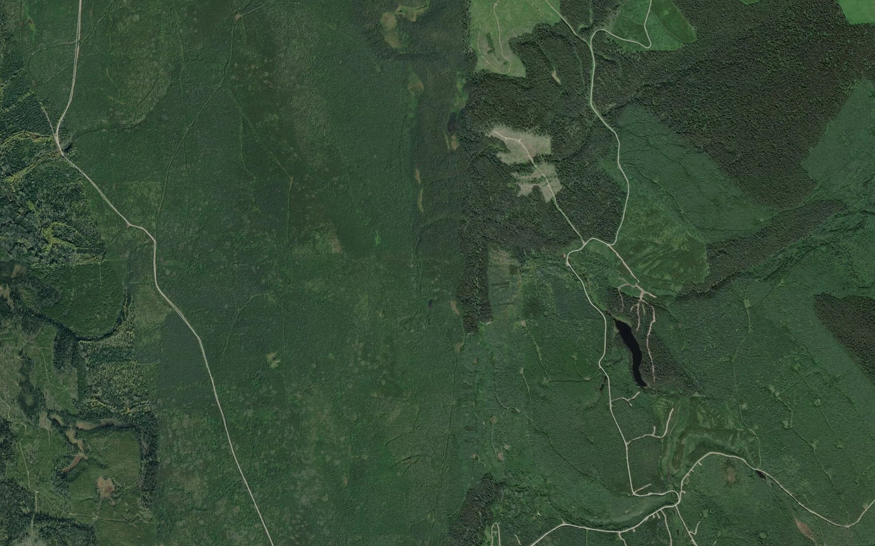 Satellite map of the Stacey Creek