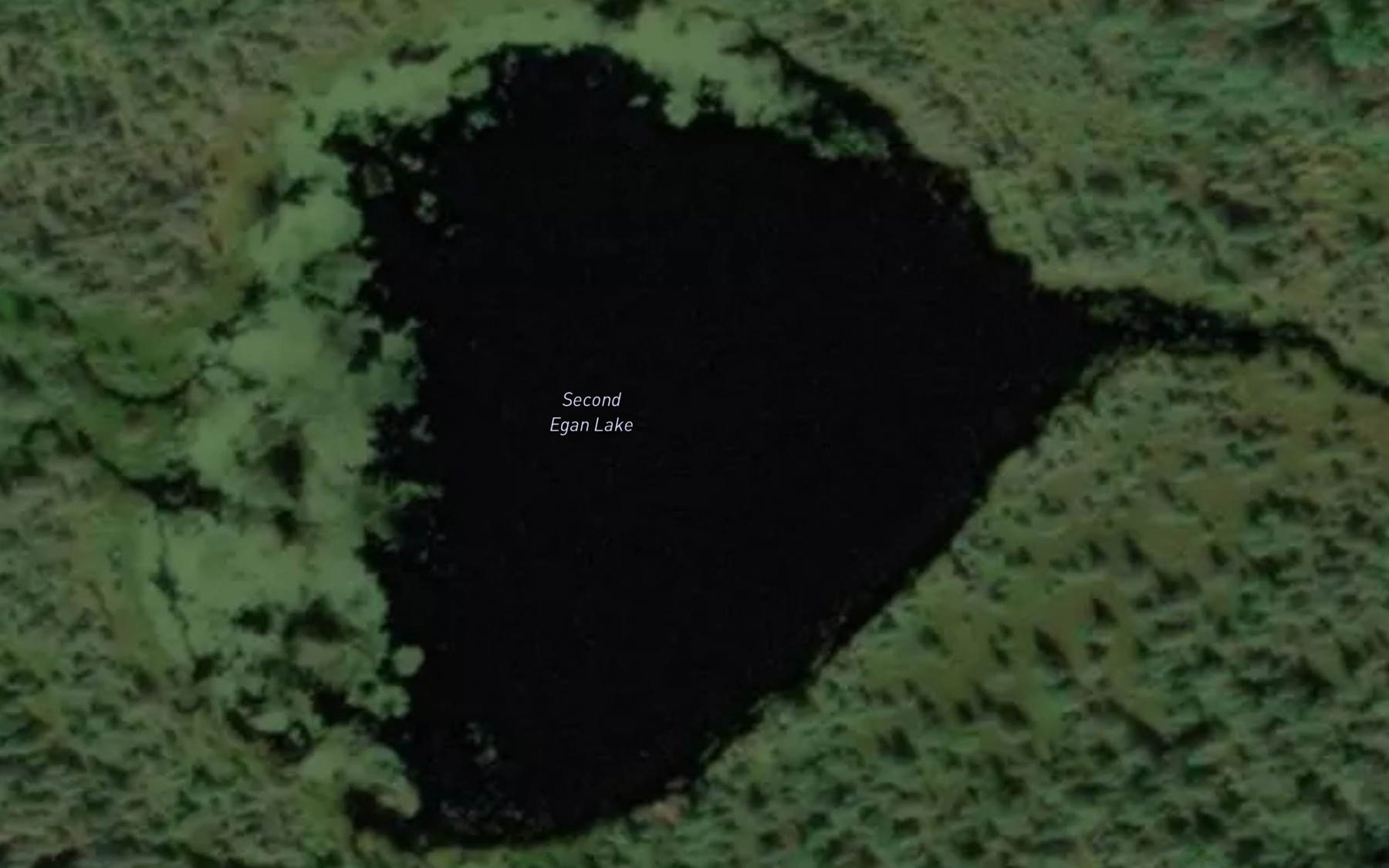 Satellite map of the Second Egan Lake