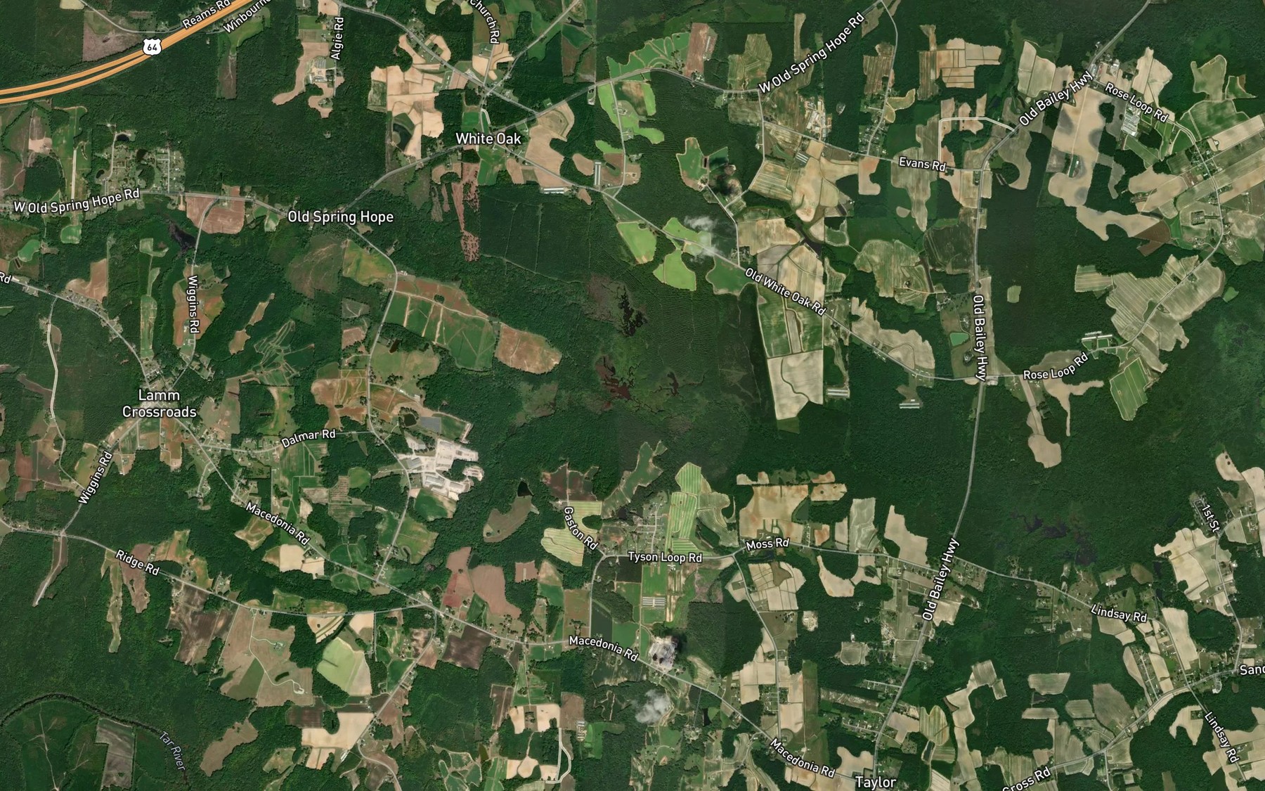 Satellite map of the Henry Branch