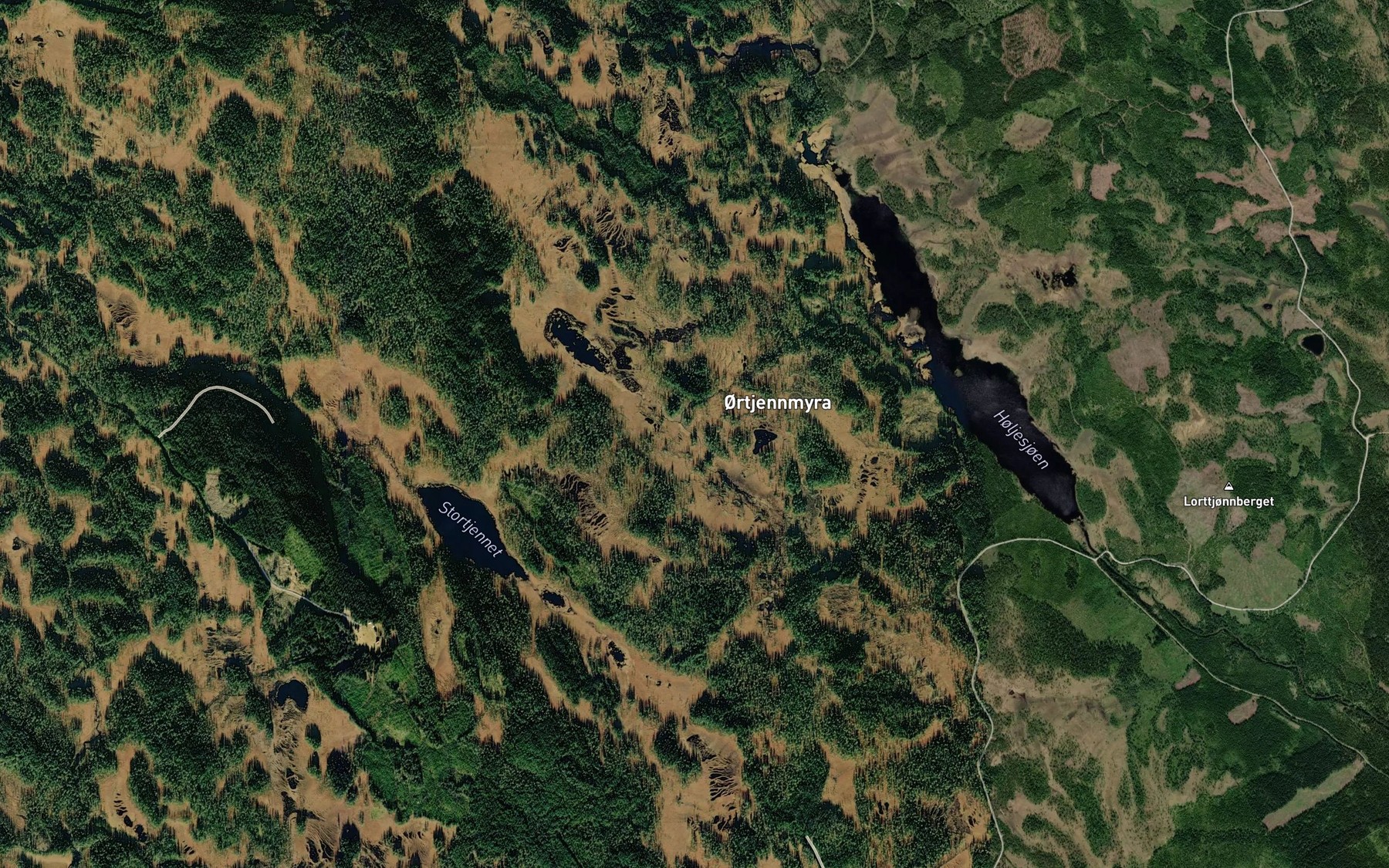 Satellite map of the Ortjennsbekken
