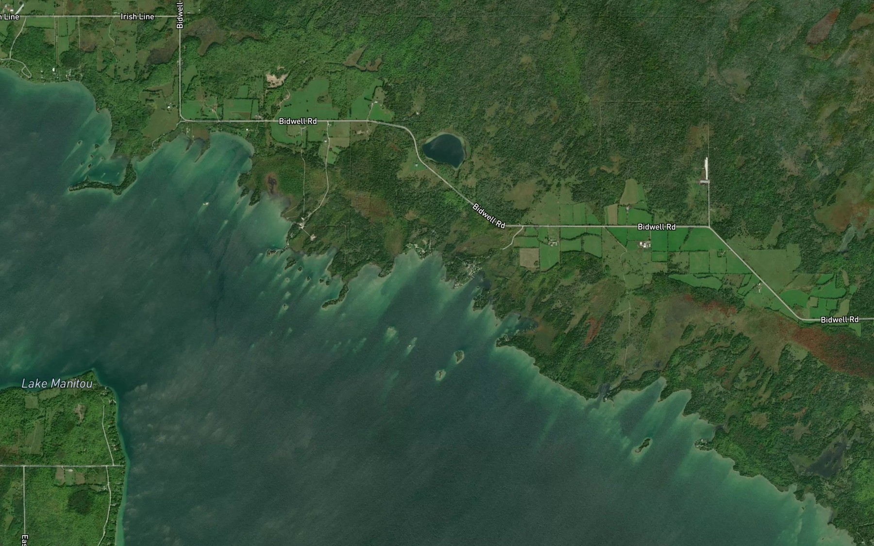 Satellite map of the Wee Point Bay