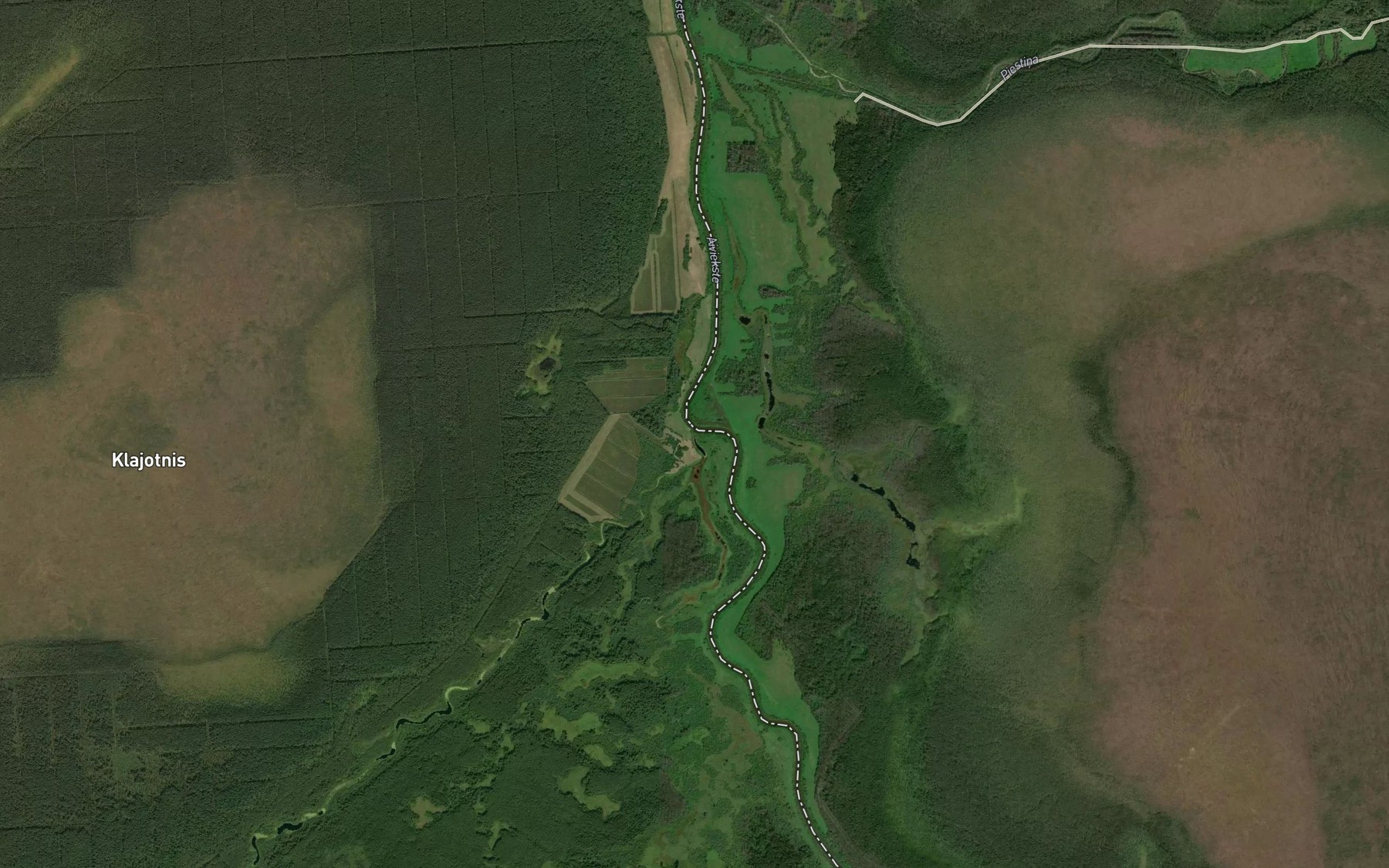 Satellite map of the Zvidze