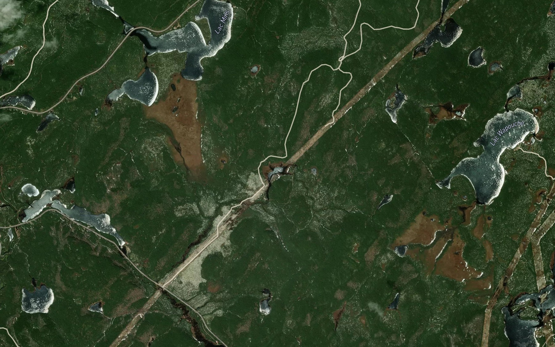 Satellite map of the Lac de la Ligne