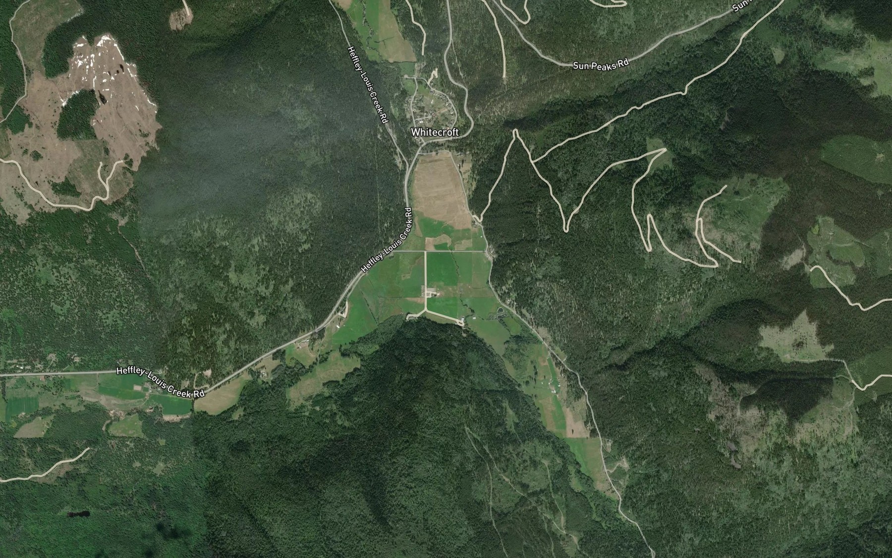 Satellite map of the Christian Creek