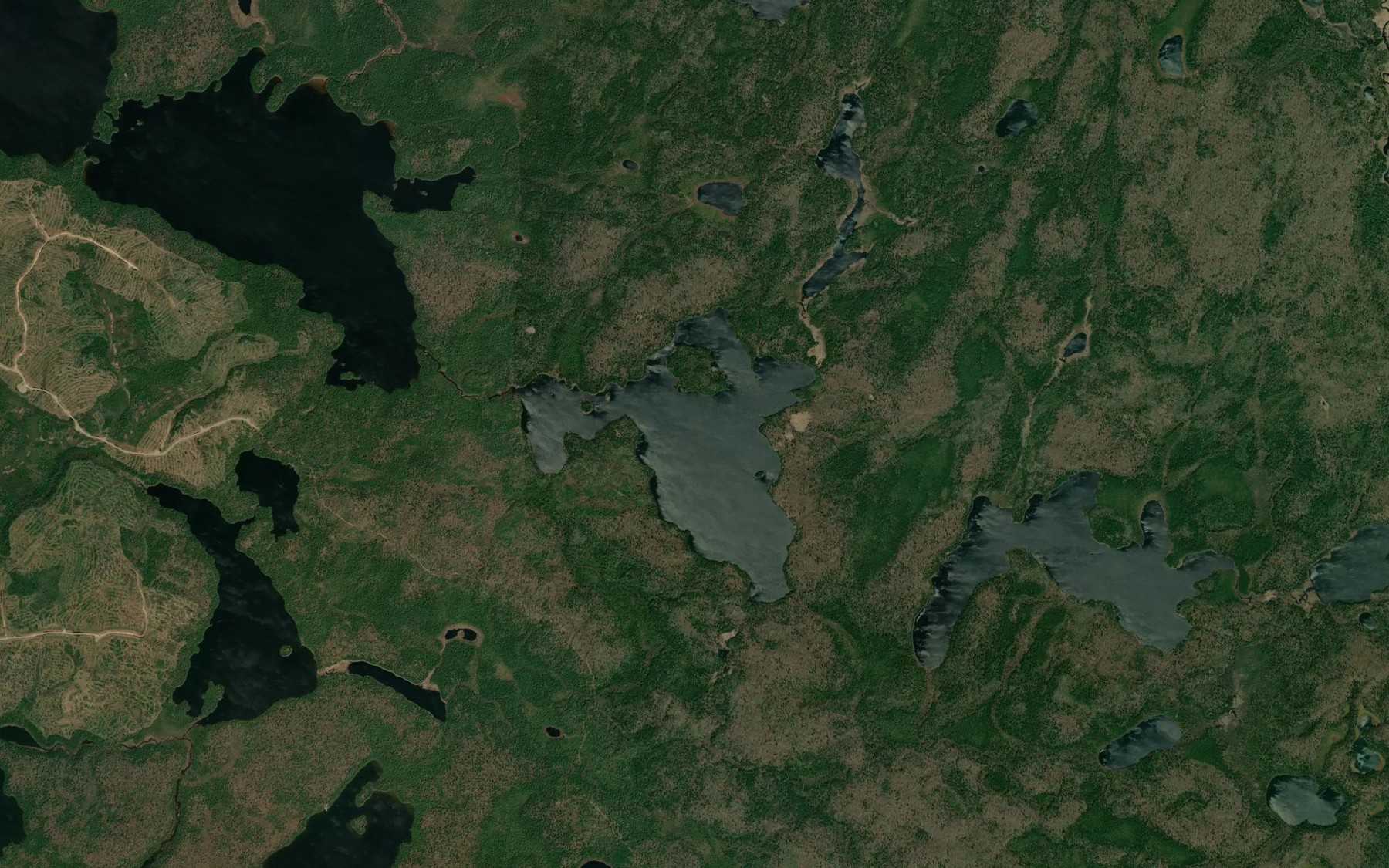 Satellite map of the Willet Lake